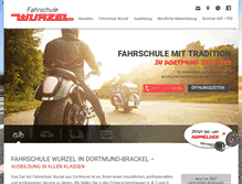 Tablet Screenshot of fahrschule-wurzel.de